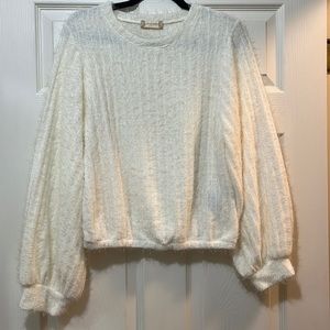 White Fuzzy Sweater